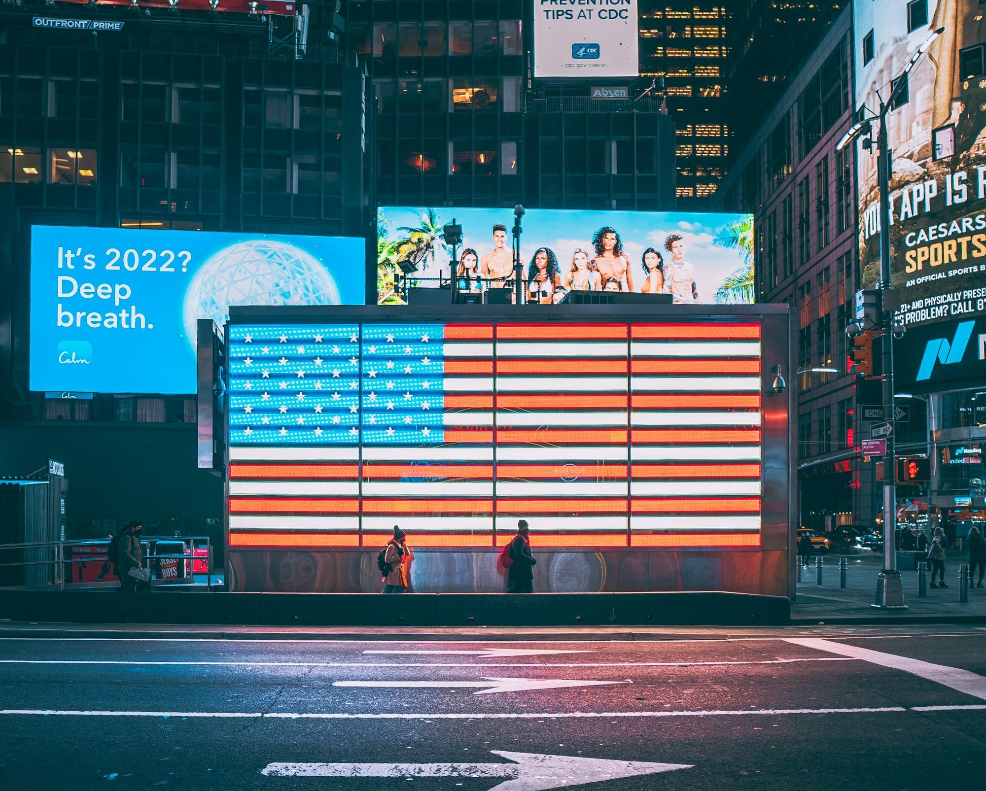 Large digital displays in an urban square